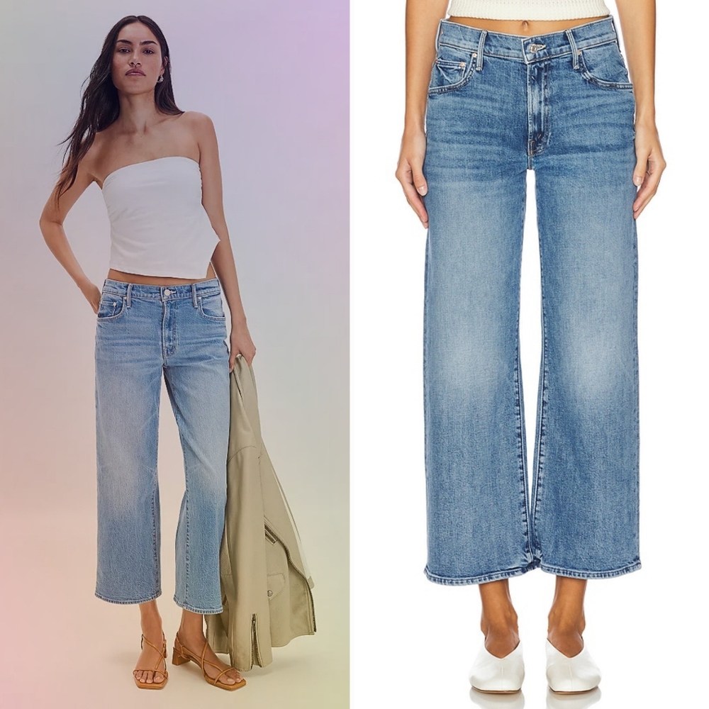 NWT Mother Denim The Maven Ankle Jeans Toil And Trouble 27 Mid Rise Flood Crop